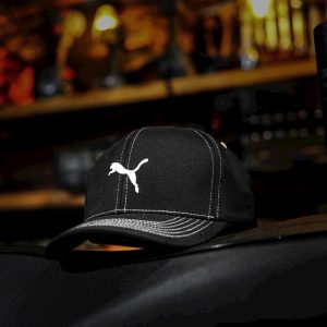 Mũ lưỡi trai P.U-M.A đen logo trắng thêu nổi - d-caps.com D-caps.com - d-caps.com